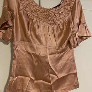 Satin Blouse w/ Unique Detail